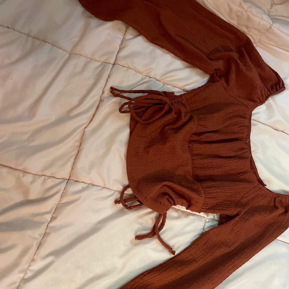 Dark orange crop top